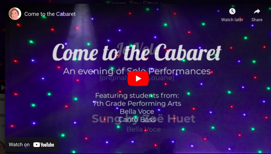Choir Classes Create Virtual Cabaret!