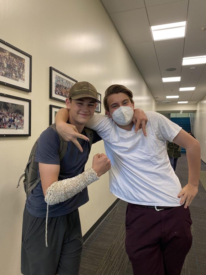 [Right to left: Ben, Jackson] Ben: "I don’t care. If I had to wear a mask, I would do it, if I didn’t have to wear a mask... I don’t care."